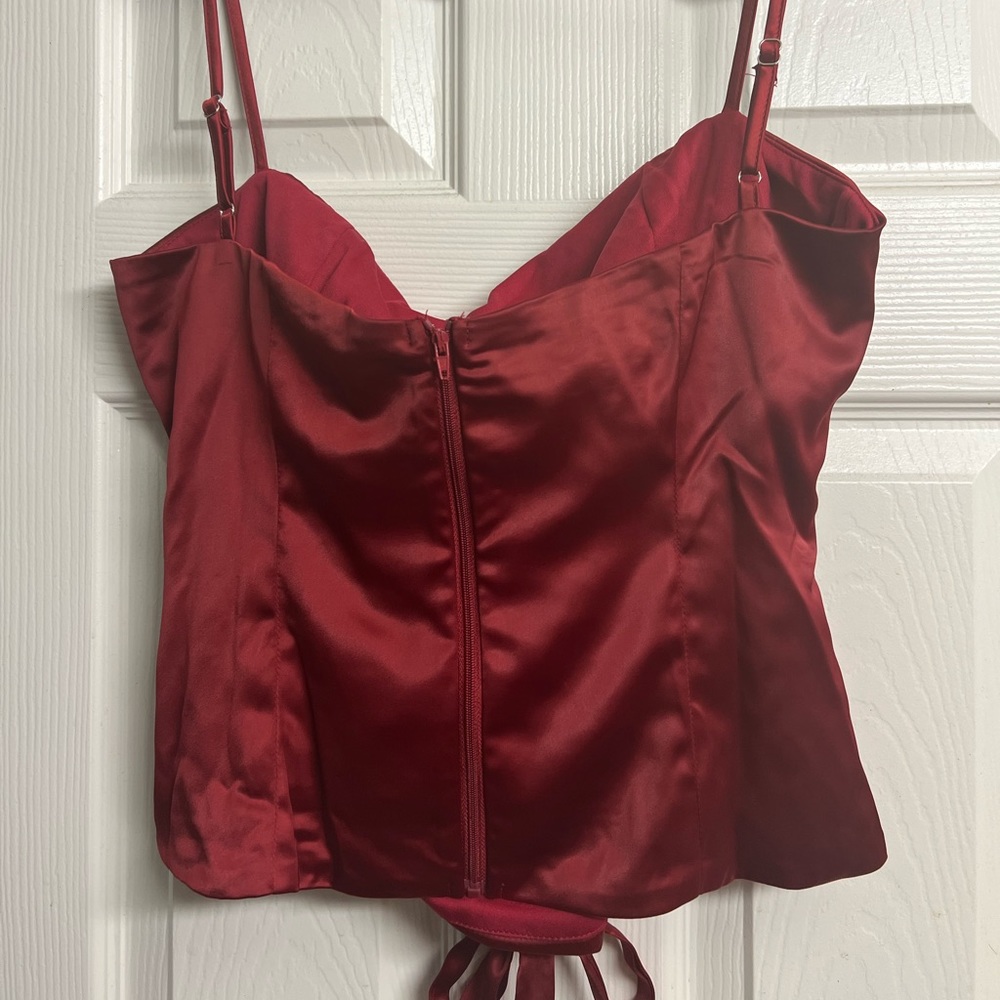 Ret front tie corset date night blouse - Picture 4 of 5